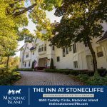The Inn at Stonecliffe is one of many Mackinac Island places to stay that can accommodate groups of five people or more.