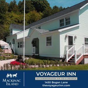 Voyageur Inn is one of many Mackinac Island places to stay that can accommodate groups of five people or more.