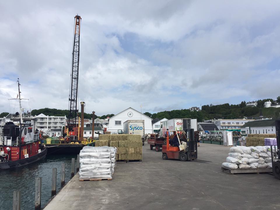 Cargo on Dock – Mackinac Island Tourism Bureau