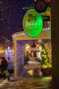 Doud’s Market is one of a few places to get food on Mackinac Island during the winter when most restaurants are closed.