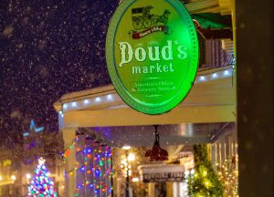 Doud’s Market is one of a few places to get food on Mackinac Island during the winter when most restaurants are closed.