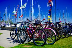 Car-free Mackinac Island has more bicycles per capita than anywhere else because bikes are a popular way of getting around.
