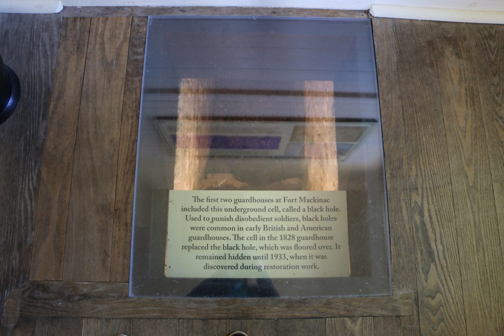 Description of Exhibit in Fort Mackinac on Mackinac Island
