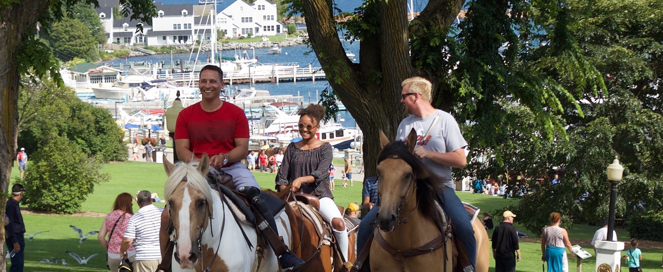 Summer weather on Mackinac Island is perfect for all kinds of activities, from swimming to hiking to horseback riding.