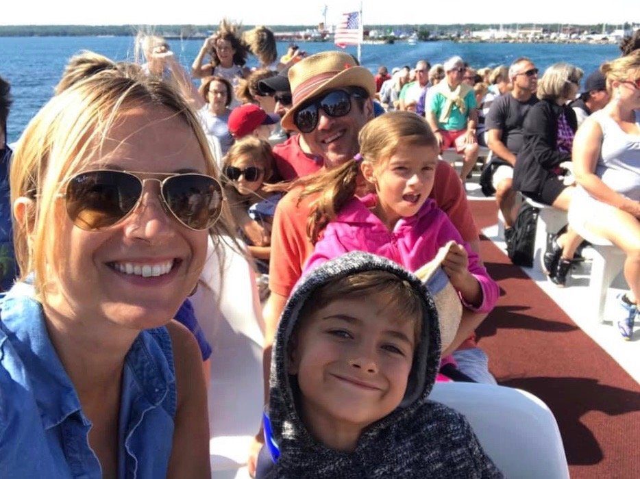 The ferry ride to Mackinac Island is part of the fun, with an option to take a boat that goes under the Mackinac Bridge.