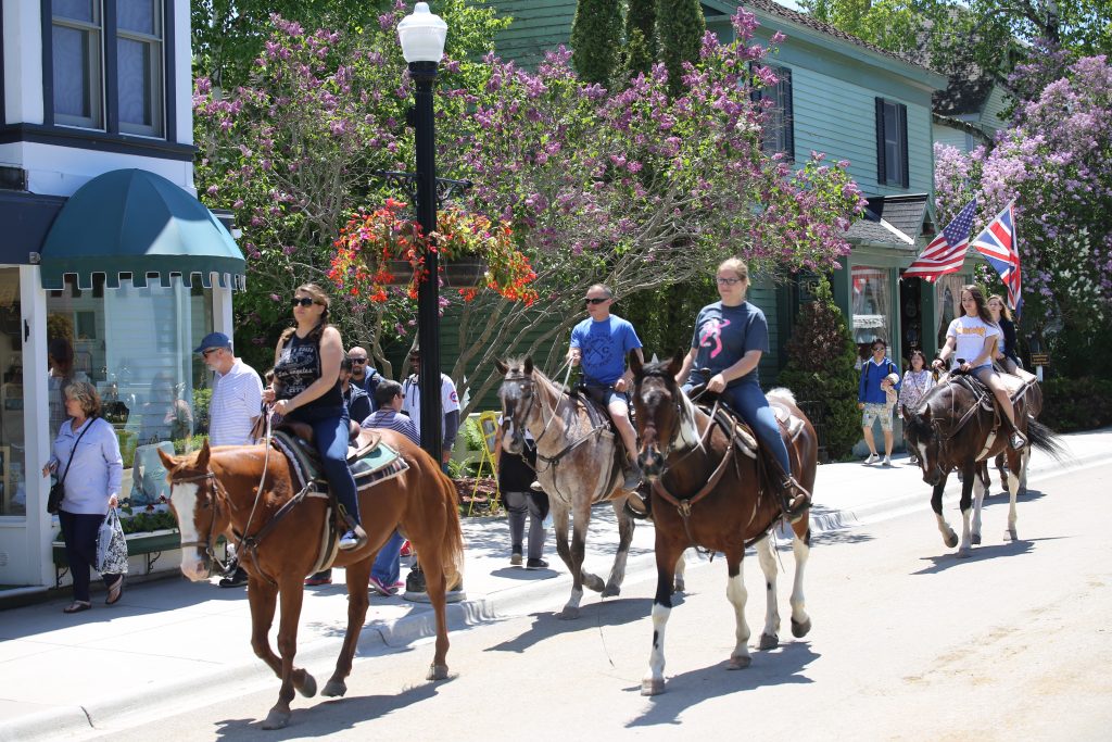Horseback riding on Mackinac Island is a popular way to get around and a great way to explore Mackinac Island State Park.