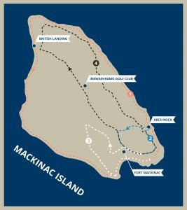 Map of Scenic Running Routes to Explore While Exercising on Mackinac Island