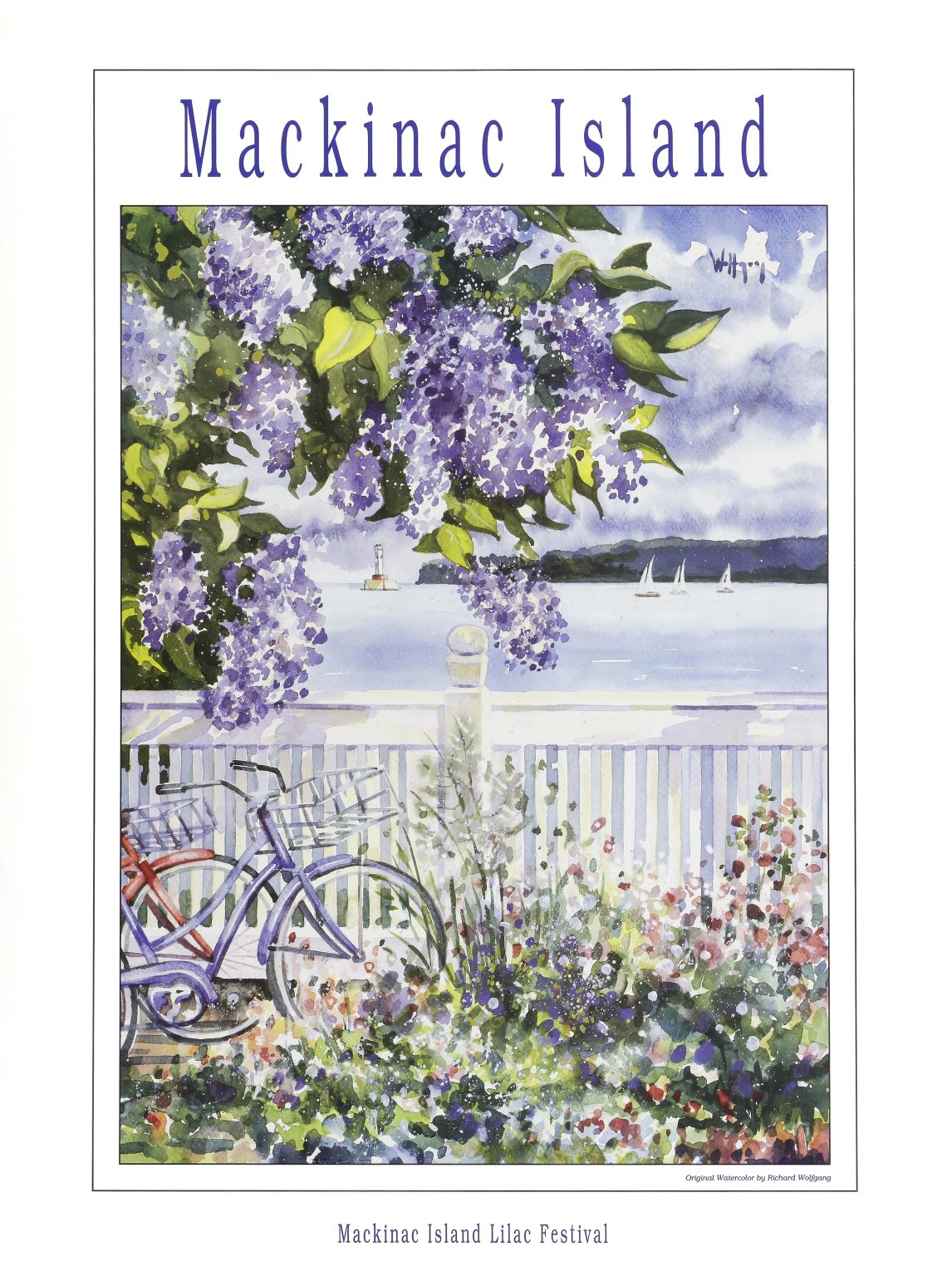 Lilac Festival Poster Collection Display Mackinac Island Tourism Bureau