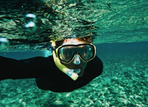 Snorkeling is one of the activities that Great Turtle Kayaks offers on Mackinac Island.