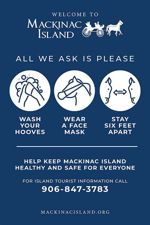 Mackinac Island Stay Safe Poster