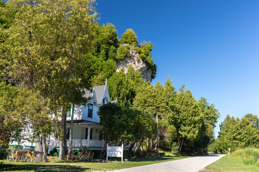 Robinson’s Folly is a legendary rock outcropping 130 feet above Small Point B&B on the east side of Mackinac Island
