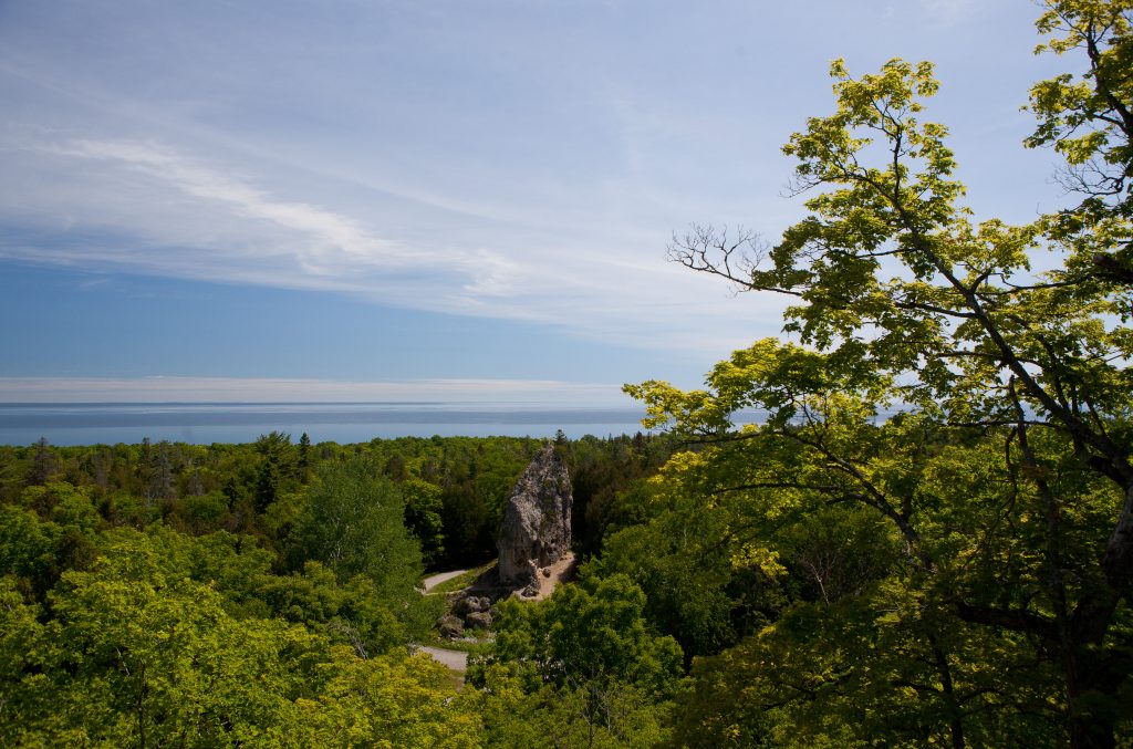 Mackinac Island is home to incredible rock formations such as Sugar Loaf, a limestone stack 75 feet high in the state park.