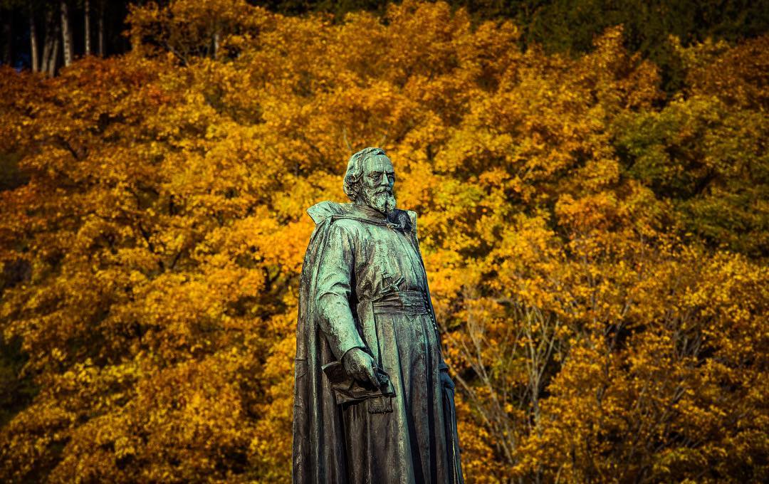 Marquette Park on Michigan’s Mackinac Island features a statue of Jacques Marquette, who established a Catholic mission in 1670.