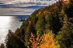 Mackinac Island’s stunning vistas are photo-worthy in all four seasons, and views in the fall are some of the best.