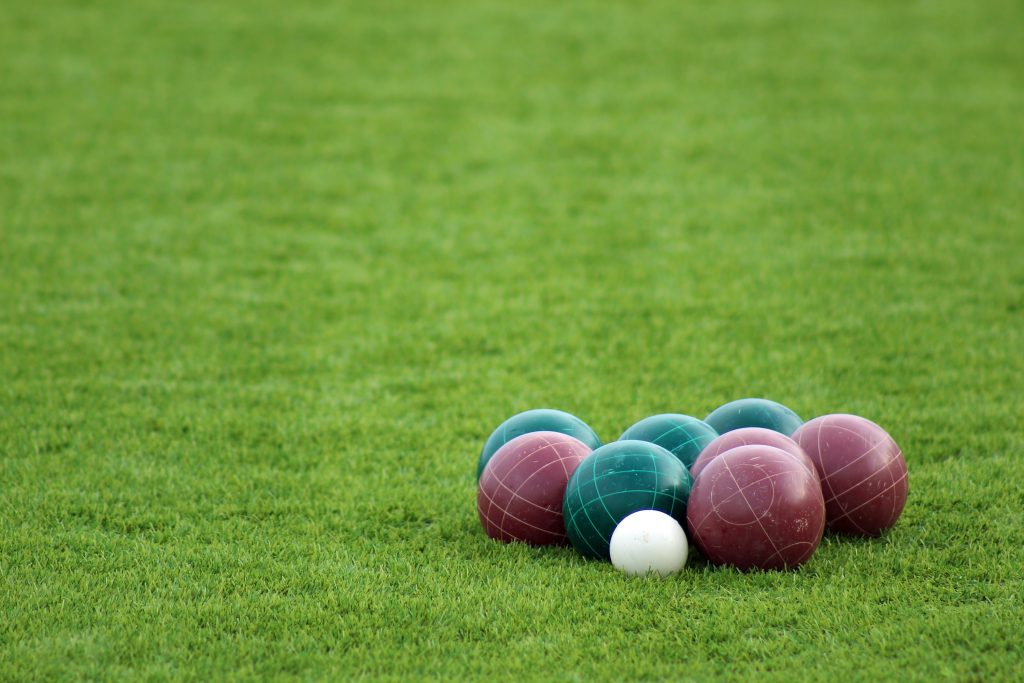 Bocce ball is a popular leisure activity on Mackinac Island and is played at both Grand Hotel and Mission Point Resort.
