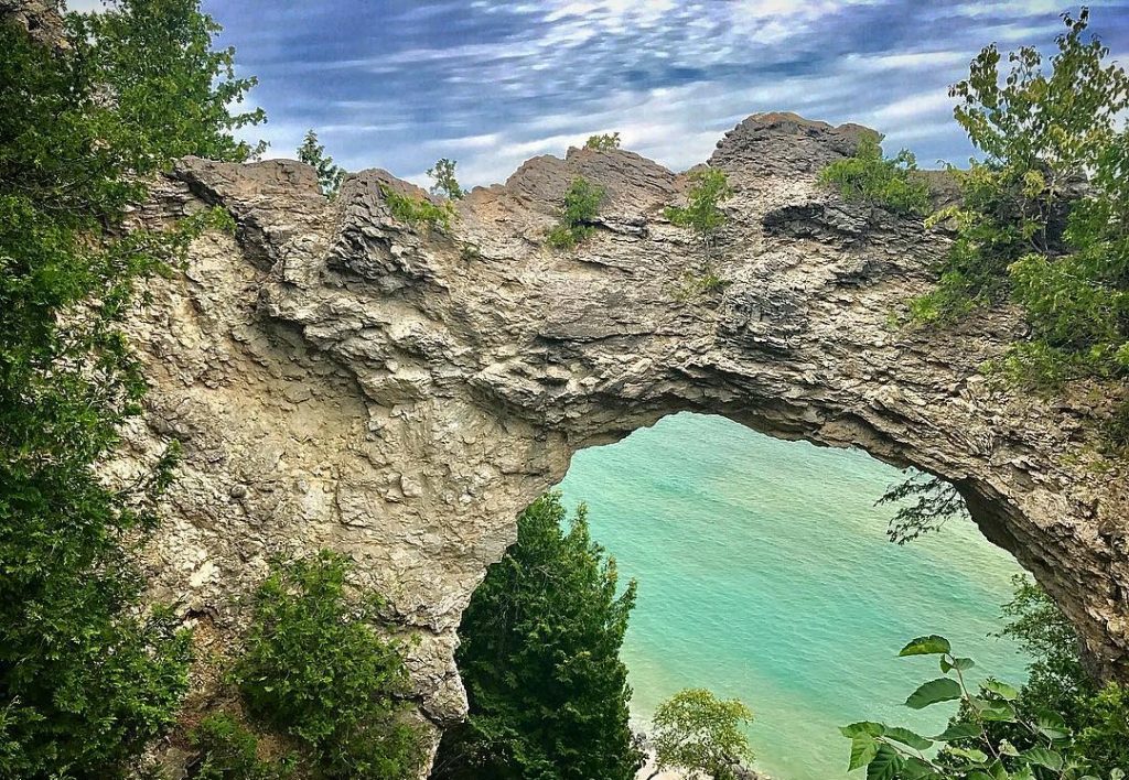Like Mackinac Falls, Arch Rock is a limestone formation that’s an incredible example of the natural wonders of Mackinac Island.