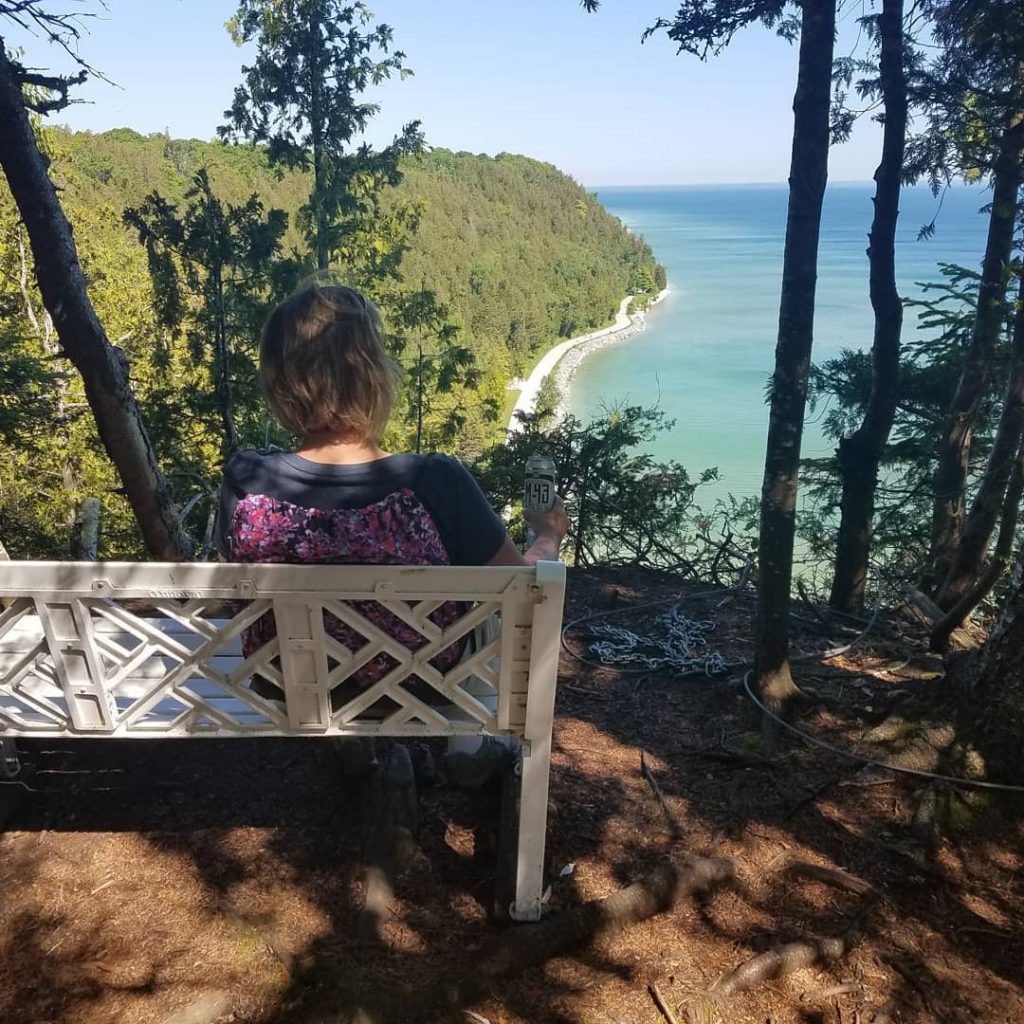 Tranquill Bluff Trail on the east side of Mackinac Island offers incredible views from the cliffs high above Lake Huron. 